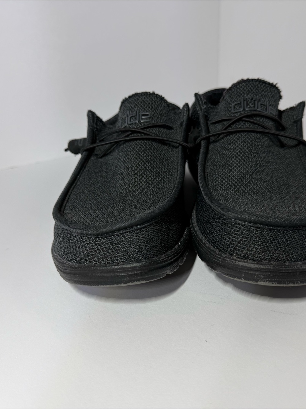Hey Dude Black Knit Slip-On Loafers for Men - Picture 2 of 8